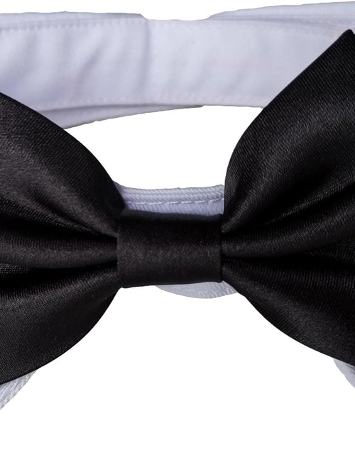 Load image into Gallery viewer, Dog Neck Tie, Pet Tuxedo Cotton Collar with Black Tie for Dogs &amp; Cats
