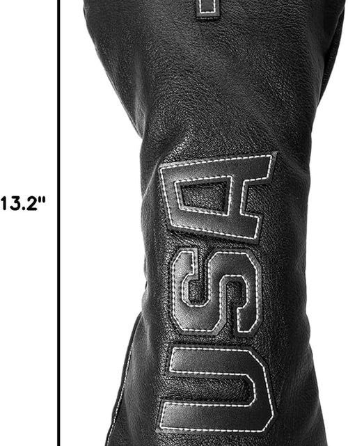 Load image into Gallery viewer, Golf Club Head Covers,Golf Headcovers Leather Golf Wood Covers for Divers Fairway Woods Hybrids(Ut) with Number Tag 3 5 7 X,Golf Iron Covers for Men Women
