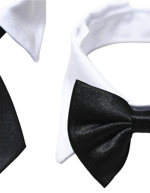 Load image into Gallery viewer, Dog Neck Tie, Pet Tuxedo Cotton Collar with Black Tie for Dogs &amp; Cats
