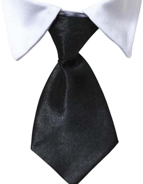 Load image into Gallery viewer, Dog Neck Tie, Pet Tuxedo Cotton Collar with Black Tie for Dogs &amp; Cats
