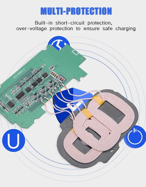 Load image into Gallery viewer, 5W Wireless Charger Transmitter Module - Adopts 3 Coils - Built-In Short-Circuit Protection, Over-Voltage Protection - Wide Compatibility - DIY Wireless Charger Parts …
