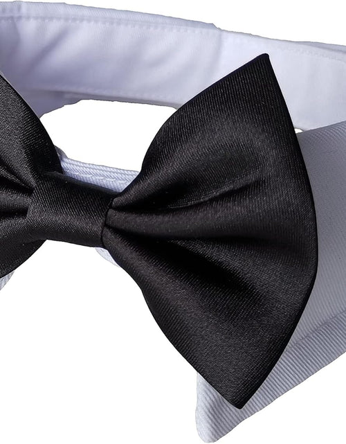 Load image into Gallery viewer, Dog Neck Tie, Pet Tuxedo Cotton Collar with Black Tie for Dogs &amp; Cats
