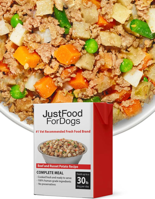 Load image into Gallery viewer, Pantry Fresh Wet Dog Food, Complete Meal or Dog Food Topper, Beef &amp; Russet Potato Human Grade Dog Food Recipe - 12.5 Oz (Pack of 6)
